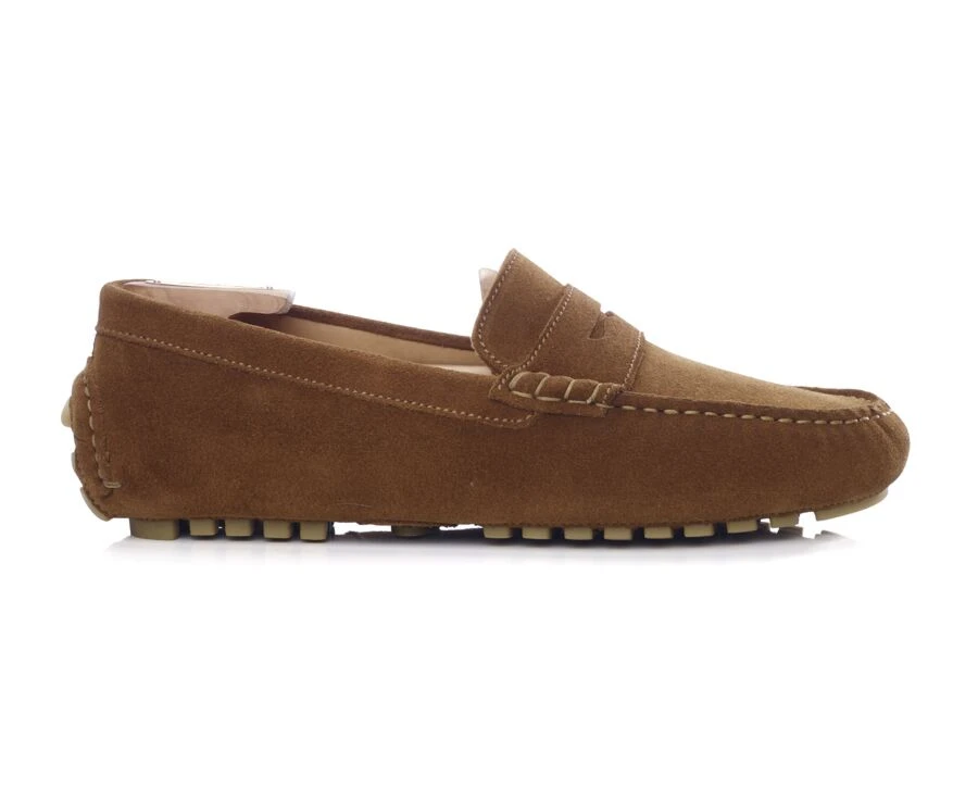 Mocassin été Homme Velours Caramel - FERGUSON 3 Mocassin été Homme Velours Caramel - FERGUSON