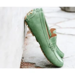 Mocassin été Homme Velours Vert - FERGUSON -Magasin De Bexley 0056701y ferguson velours vert 10