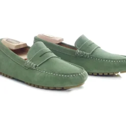 Mocassin été Homme Velours Vert - FERGUSON -Magasin De Bexley 0056701y ferguson velours vert 2 1
