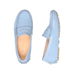 Mocassin été Homme Cuir Velours Bleu Ciel - FERGUSON 10 Mocassin été Homme Cuir Velours Bleu Ciel - FERGUSON -Magasin De Bexley 00567029 ferguson velours bleu ciel 3