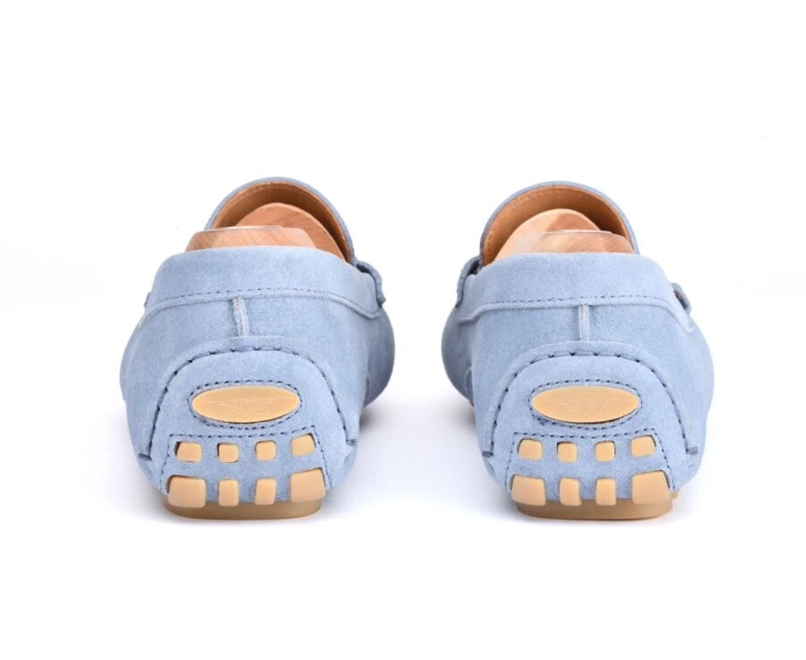 Mocassin été Homme Cuir Velours Bleu Ciel - FERGUSON 6 Mocassin été Homme Cuir Velours Bleu Ciel - FERGUSON – Image 4