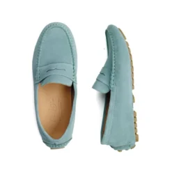 Mocassin été Homme Velours Vert Menthe - FERGUSON -Magasin De Bexley 0056702s ferguson velours vert menthe 3