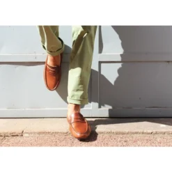 Mocassin été Homme Cuir Châtaigne Foncé - FERGUSON -Magasin De Bexley 0056703j ferguson chataigne fonce 6