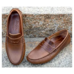 Mocassin été Homme Cuir Châtaigne Foncé - FERGUSON -Magasin De Bexley 0056703j ferguson chataigne fonce 8