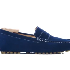 Mocassin été Homme Velours Indigo - FERGUSON