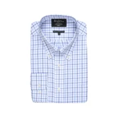 Chemise Flanelle Carreaux Bleus - LINDSAY -Magasin De Bexley 0060305i lindsay blanc et bleu 1