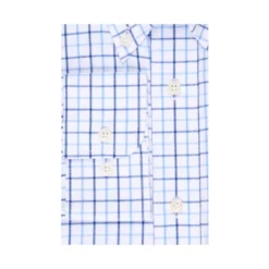 Chemise Flanelle Carreaux Bleus - LINDSAY -Magasin De Bexley 0060305i lindsay blanc et bleu 6