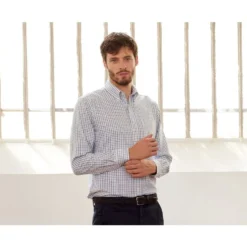 Chemise Flanelle Carreaux Bleus Et Verts - LINDSAY