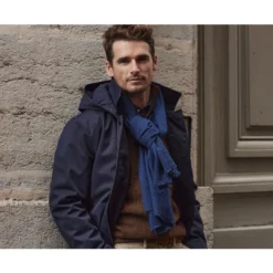 Echarpe Fine En Laine Et Soie Encre