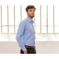 Chemise Bleu Ciel 100% Coton - Col Français - MAXIME CLASSIC -Magasin De Bexley 00681007 maxime classic bleu ciel 3bis