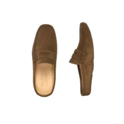 Chaussons Mules Homme Velours Chamois -Magasin De Bexley 00691034 chaussons ouverts velours chamois 3