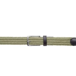 Ceinture Fine En Cuir Tressée Kaki Clair Pour Homme - NORWOOD SILVER -Magasin De Bexley 00699017 norwood silver coton kaki clair 3