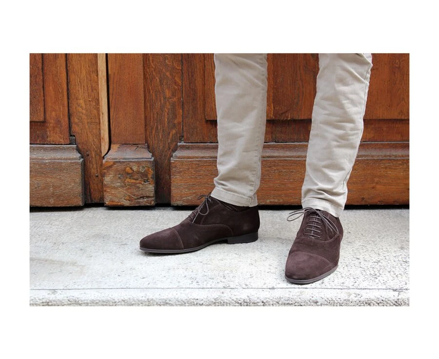 Richelieu Homme Velours Brun Semelle Gomme - LENNOX GOMME URBAN 7 Richelieu Homme Velours Brun Semelle Gomme - LENNOX GOMME URBAN – Image 5