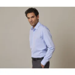 Chemise Bleu Coton - Col Français - LOUIS CLASSIC -Magasin De Bexley 00745006 louis classic bleu 3