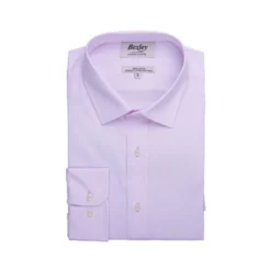 Chemise Rose Pâle Coton - Col Français - LOUIS CLASSIC