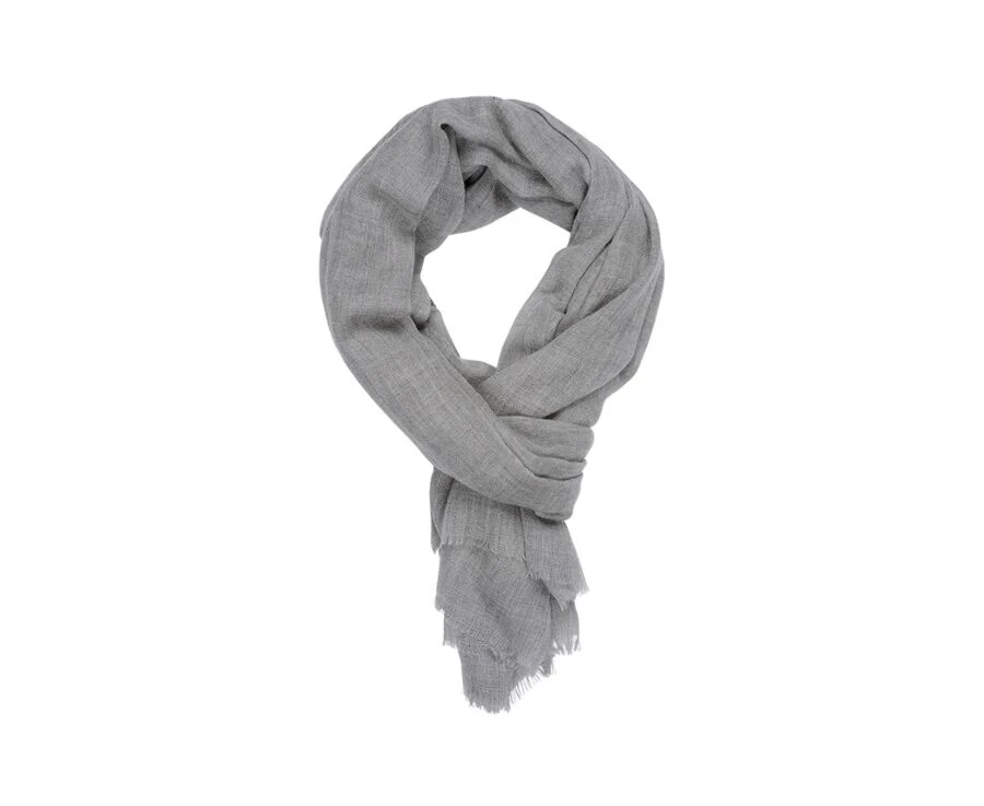 Écharpe Fine Laine Et Cachemire Gris Chiné 3 Écharpe Fine Laine Et Cachemire Gris Chiné