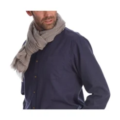 Écharpe Fine Laine Et Cachemire Taupe Chiné -Magasin De Bexley 0077901p echarpeslaineetcashmere taupe chine 3