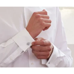 Chemise Blanche à Boutons De Manchettes - PIETRO -Magasin De Bexley 00801004 pietro blanc 4bis