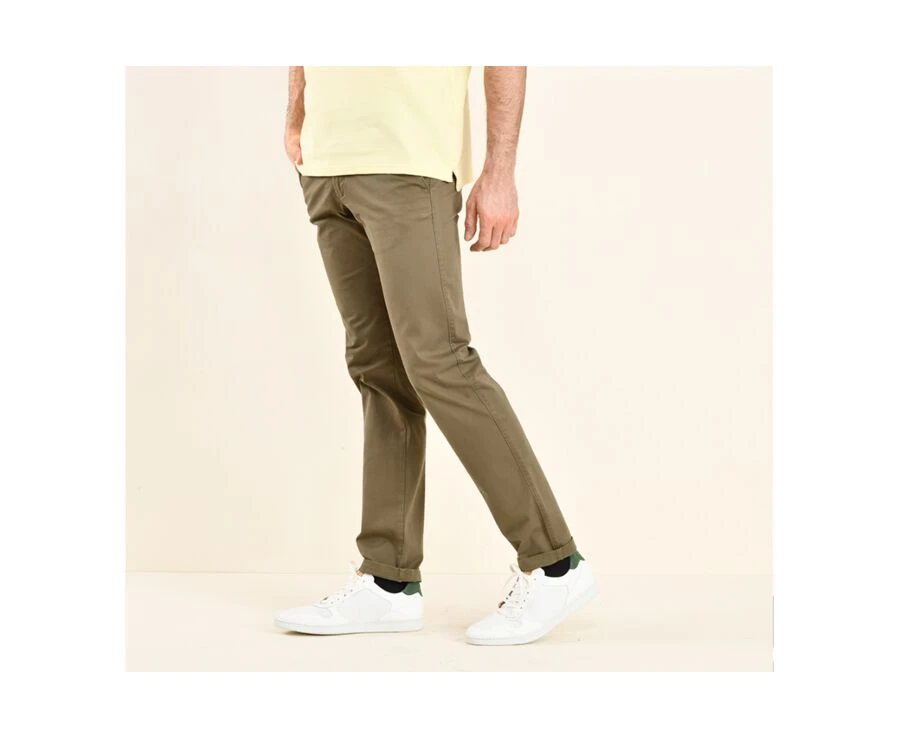 Pantalon Chino Homme Olive Foncé - KYRK 4 Pantalon Chino Homme Olive Foncé - KYRK – Image 2