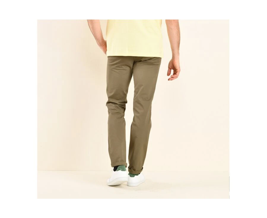Pantalon Chino Homme Olive Foncé - KYRK 5 Pantalon Chino Homme Olive Foncé - KYRK – Image 3