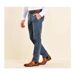 Pantalon Chino Homme Bleu Nordique - KYRK -Magasin De Bexley 0082204i kyrk bleu nordique 3 1