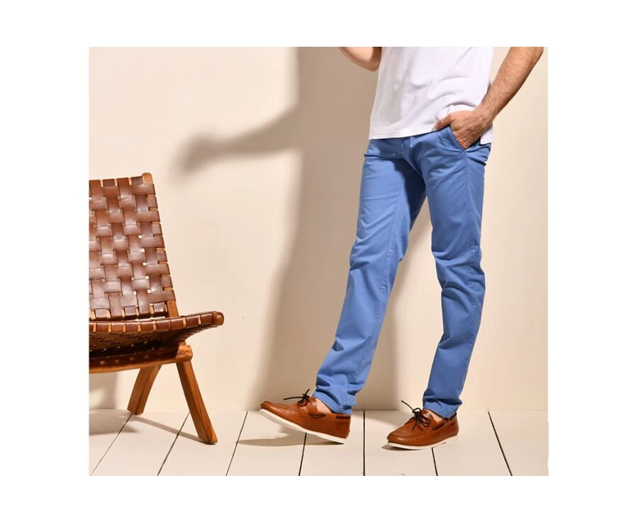 Pantalon Chino Homme Bleu Moyen II - KYRK 4 Pantalon Chino Homme Bleu Moyen II - KYRK – Image 2