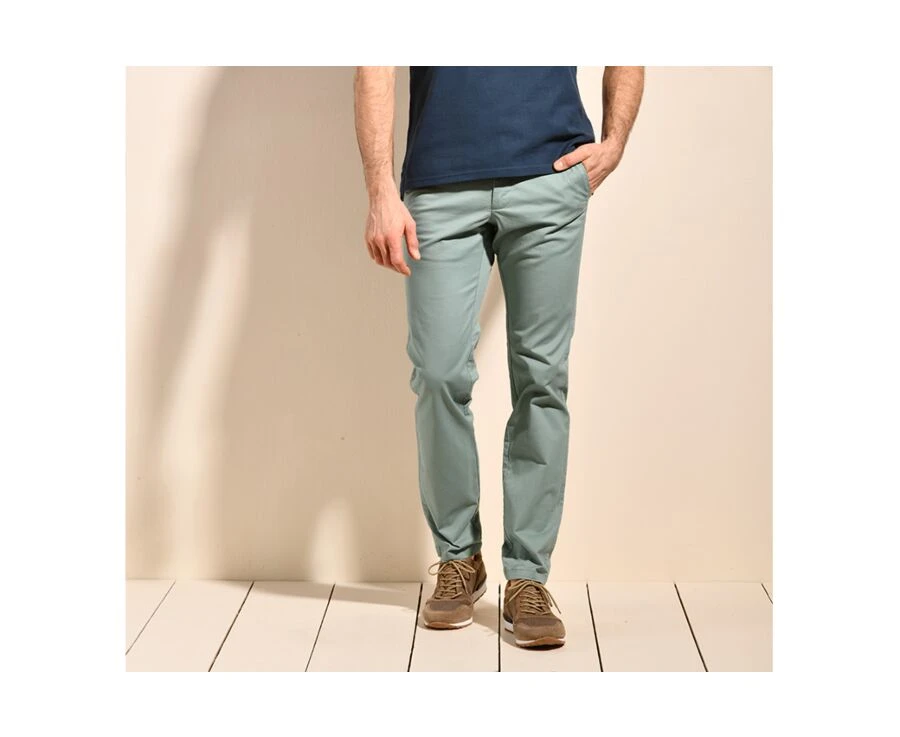 Pantalon Chino Homme Vert Givré - KYRK 3 Pantalon Chino Homme Vert Givré - KYRK