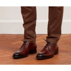 Desert Boots Homme Cognac Patiné - WARWICK -Magasin De Bexley 0083205a warwick gomme cognac patine 7