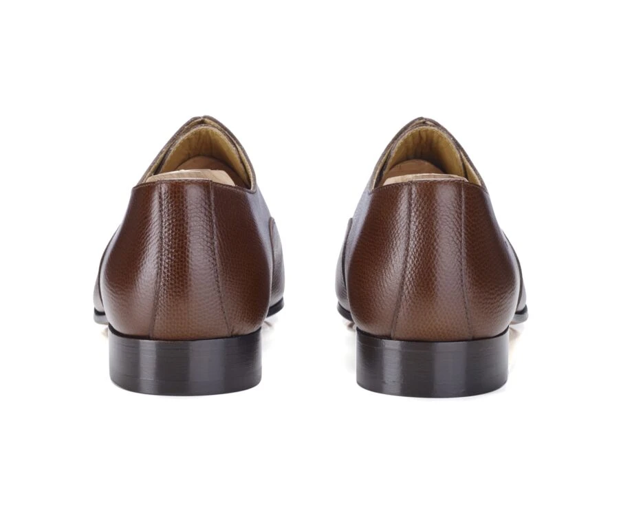 Richelieu Homme Châtaigne Grainé Semelle Cuir - BRISBURY 6 Richelieu Homme Châtaigne Grainé Semelle Cuir - BRISBURY – Image 4