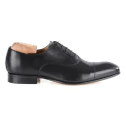Richelieu Homme Noir II Semelle Cuir - BRISBURY