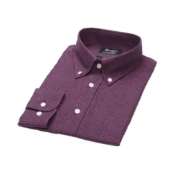 Chemise Flanelle Rouge Sombre à Petits Carreaux Navy - BRODY -Magasin De Bexley 008390bt brody rouge sombre et navy 5
