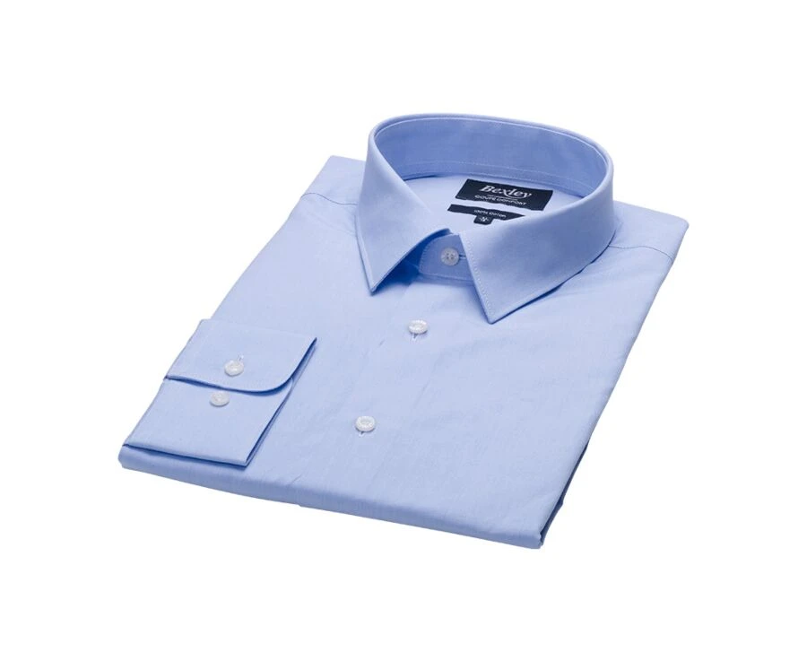 Chemise Bleu Ciel En Coton Double Fil - ALBERT CLASSIC 4 Chemise Bleu Ciel En Coton Double Fil - ALBERT CLASSIC – Image 2