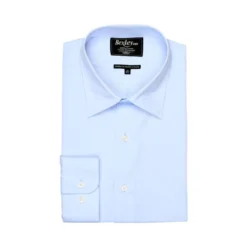 Chemise Bleu Pâle En Coton Double Fil - ALBERT CLASSIC -Magasin De Bexley 0084203s albertclassic bleu pale 1