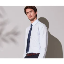 Chemise Bleu Pâle En Coton Double Fil - ALBERT CLASSIC -Magasin De Bexley 0084203s albertclassic bleu pale 4 1