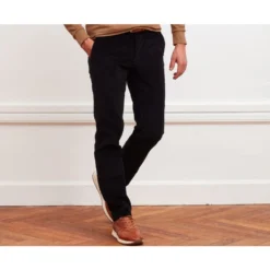 Pantalon Chino Velours Côtelé Homme Noir - NORMAN -Magasin De Bexley 00859010 norman noir 3