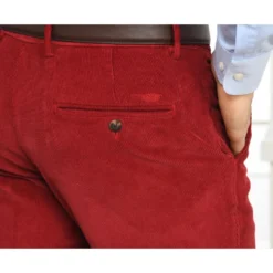 Pantalon Chino Velours Côtelé Homme Rouge Grenat - NORMAN -Magasin De Bexley 00859048 norman rouge grenat 4