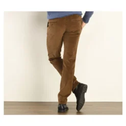 Pantalon Chino Velours Côtelé Homme Camel Foncé - NORMAN -Magasin De Bexley 00859070 norman camel fonce 2