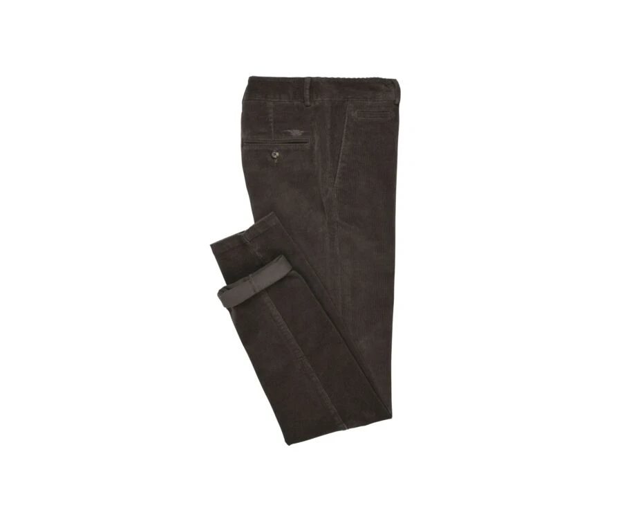 Pantalon Chino Velours Côtelé Homme GrisTaupe - NORMAN 7 Pantalon Chino Velours Côtelé Homme GrisTaupe - NORMAN – Image 5