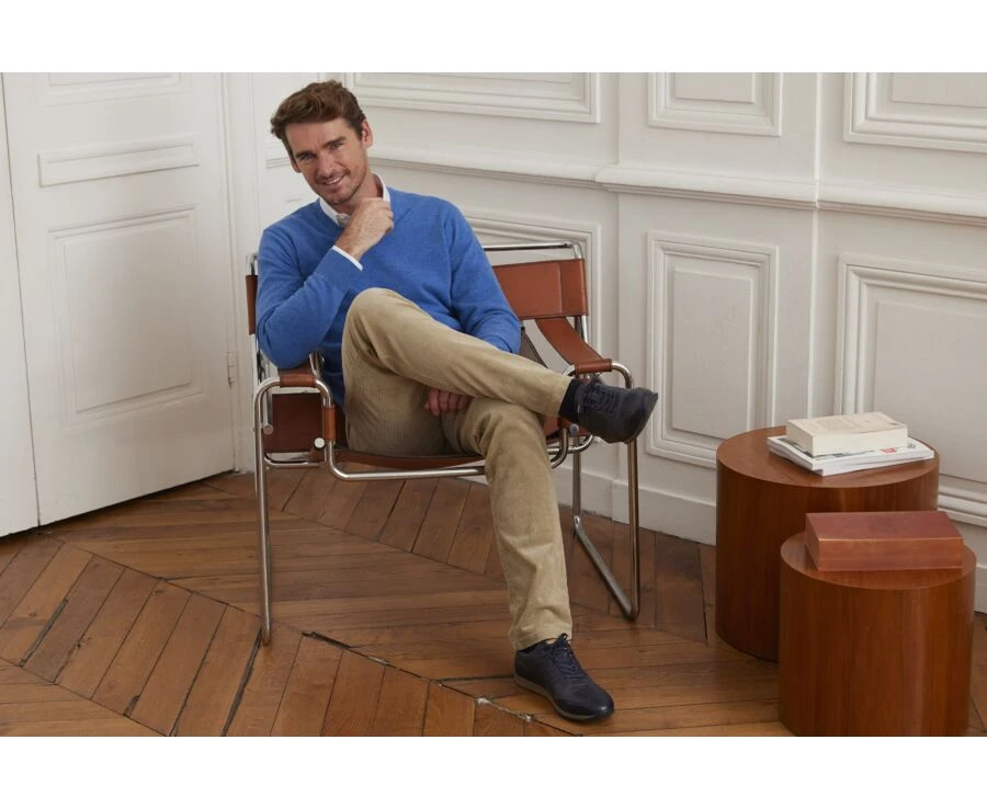 Pantalon Chino Velours Côtelé Homme Olive Clair - NORMAN 5 Pantalon Chino Velours Côtelé Homme Olive Clair - NORMAN – Image 3