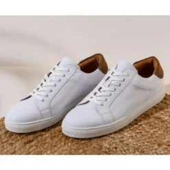 Sneakers Cuir Homme Blanc - INGLEWOOD -Magasin De Bexley 00896002 inglewood blanc 7