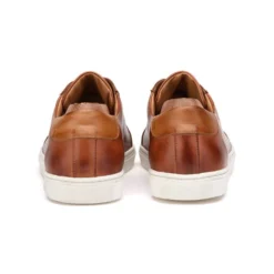 Sneakers Cuir Homme Châtaigne Patiné - INGLEWOOD -Magasin De Bexley 00896007 inglewood chataigne patine 4
