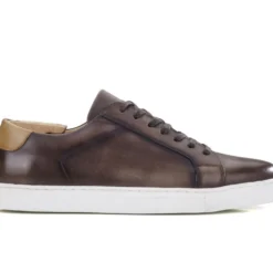 Sneakers Homme Cuir Chocolat Patiné - INGLEWOOD