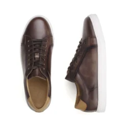 Sneakers Homme Cuir Chocolat Patiné - INGLEWOOD 11 Sneakers Homme Cuir Chocolat Patiné - INGLEWOOD -Magasin De Bexley 0089600a inglewood chocolat patine 3 1