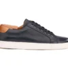 Sneakers Cuir Homme Navy Patiné - INGLEWOOD