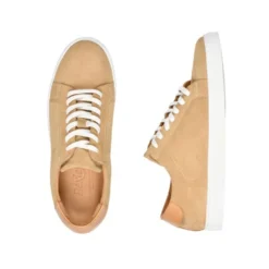 Sneakers Homme Cuir Velours Beige Foncé - INGLEWOOD -Magasin De Bexley 0089605u inglewood velours beige fonce 3 1