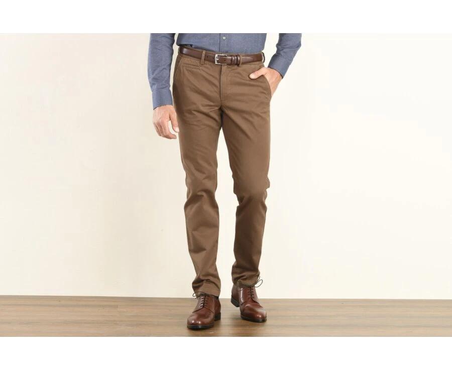 Pantalon Chino Homme Chocolat - NIGEL II 3 Pantalon Chino Homme Chocolat - NIGEL II