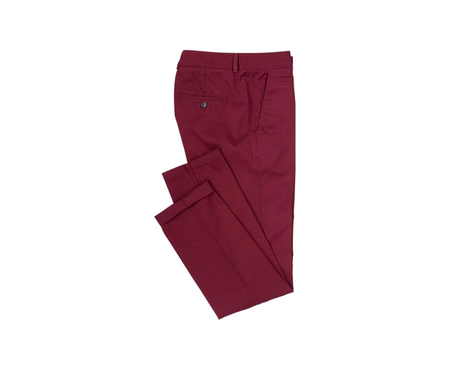 Pantalon Chino Homme Rouge Foncé - NIGEL II 6 Pantalon Chino Homme Rouge Foncé - NIGEL II – Image 4