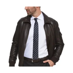 Cravate Homme Soie Marine Rayée Bleu Ciel -Magasin De Bexley 0097105h cravatesoierayee marine et bleu ciel 3