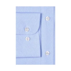 Chemise Blanche Imprimée Motifs Bleus - Col Français - OSCAR -Magasin De Bexley 00978009 oscar bleu clair et blanc 8