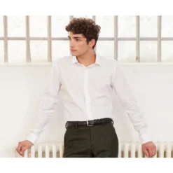 Chemise Slim Blanche Coton Popeline - LOUIS CLASSIC SLIM